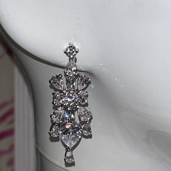 Exquisite Cubic Zirconia Wedding Earrings-Boutique - Picture 10 of 12